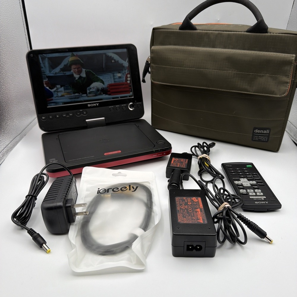 Sony Portable DVD Player DVP-FX820 Swivel LCD 8" Widescreen Battery Remote Charg